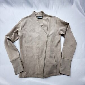 Tasc Performance Women's Asymmetrical Zip Jacket‎ Taupe Size M